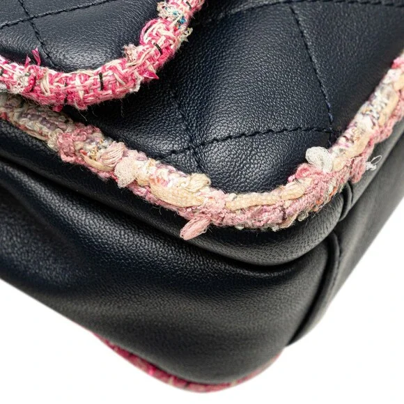 Auth Chanel Quilted Lambskin And Tweed #230522C22B - Picture 12 of 12